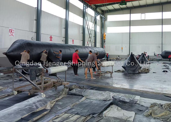 품질 압력 저항이 있는 무거운 용량 부풀이 고무 보트 리프트 에어백 공장