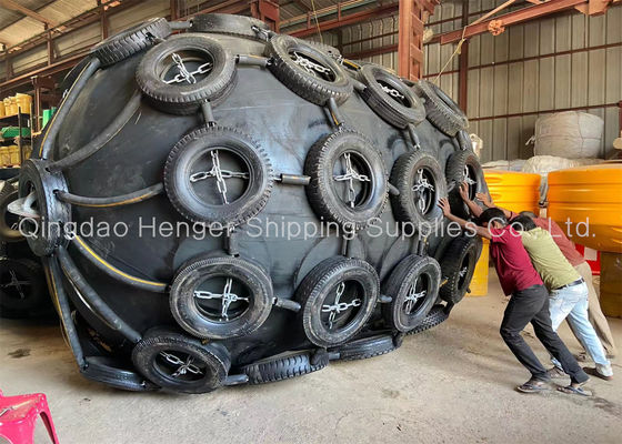 품질 순수한 체인과 흑인 해병 공기 고무 방현재 50 kpa 3.3*6.5m 공장