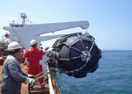 품질 직류 전기를 통한 사슬 & Q235 플랜지를 가진 큰 가스 운반대 압축 공기를 넣은 뜨 고무 구조망 공장