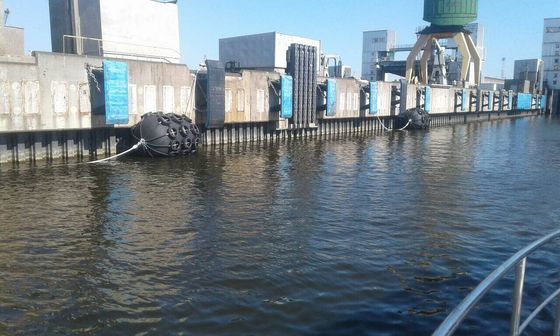 품질 타이어 그물 고무 선창 구조망 2000x4000mtr 50kpa 압축 공기를 넣은 바다 구조망 공장